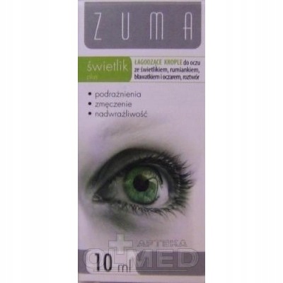 Zuma Świetlik Plus Krople Do Oczu Nawilżające 10ml