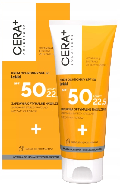 CERA+ Solutions Lekki Krem Ochronny Do Opalania 50SPF 50 ml