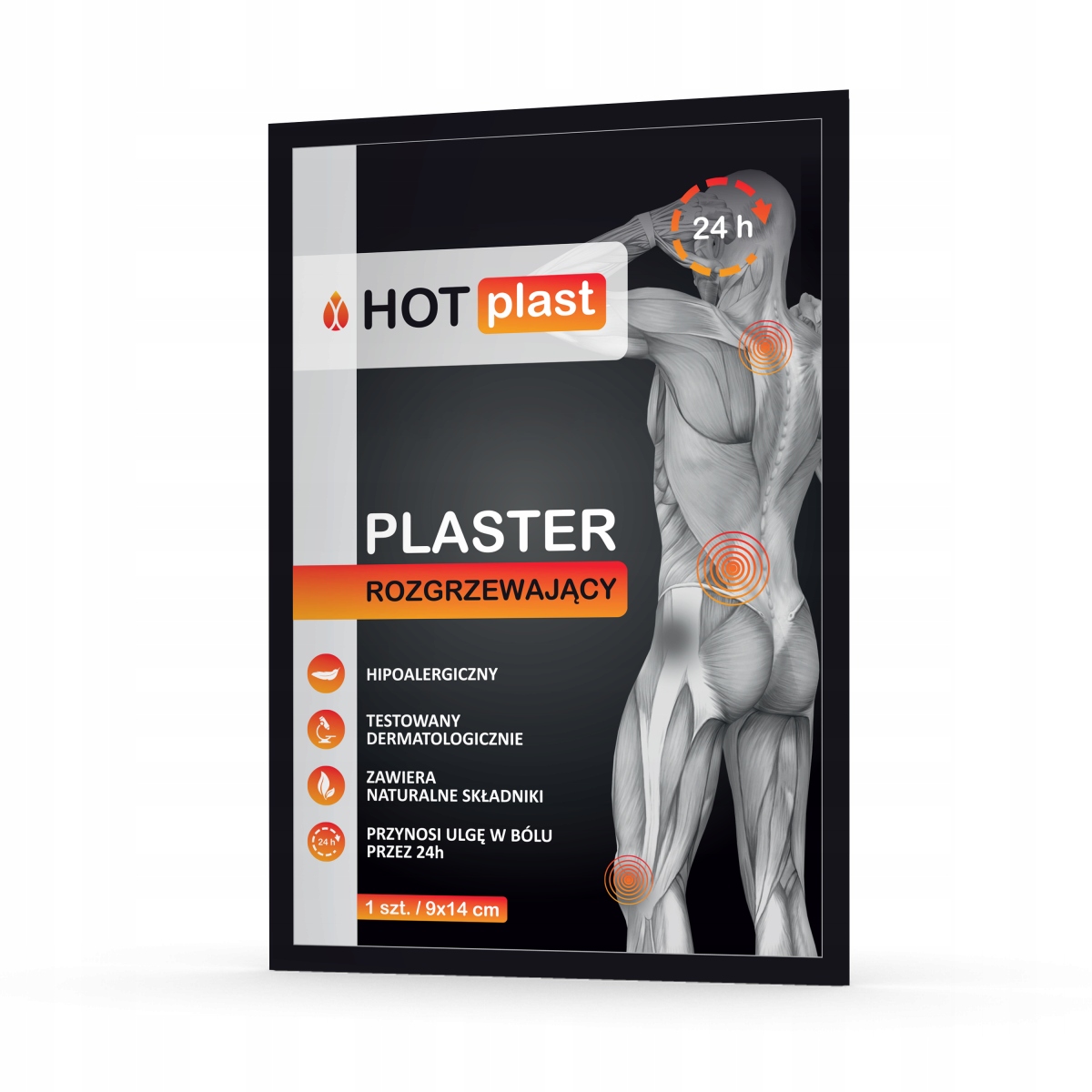 Plaster rozgrzewający HOT PLAST 9 cm x 14