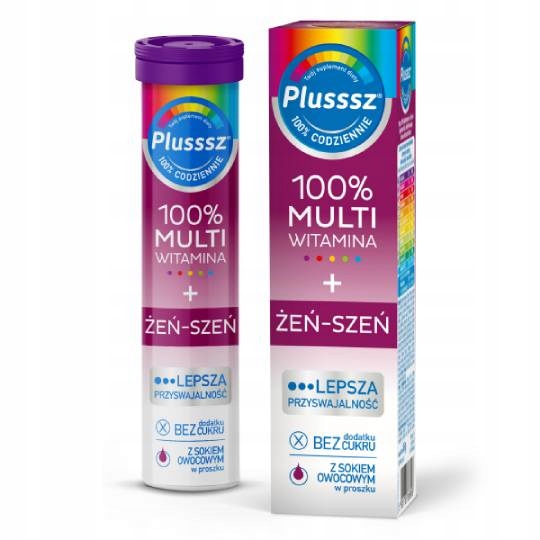 Plusssz 100% Multiwitamina + Żeń-Szeń tabl