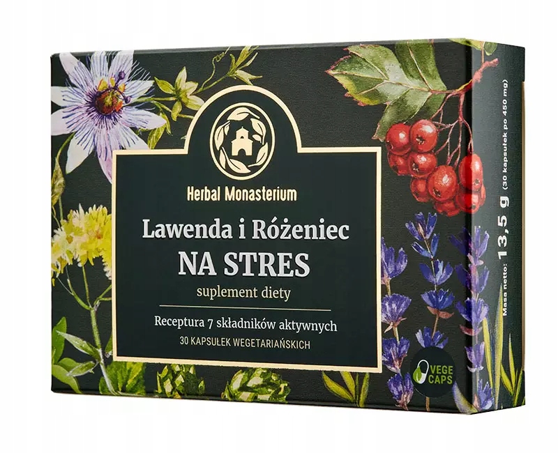 Lawenda I Różeniec Ashwagandha Na Stres Herbal Pharmaceuticals 30 Sztuk