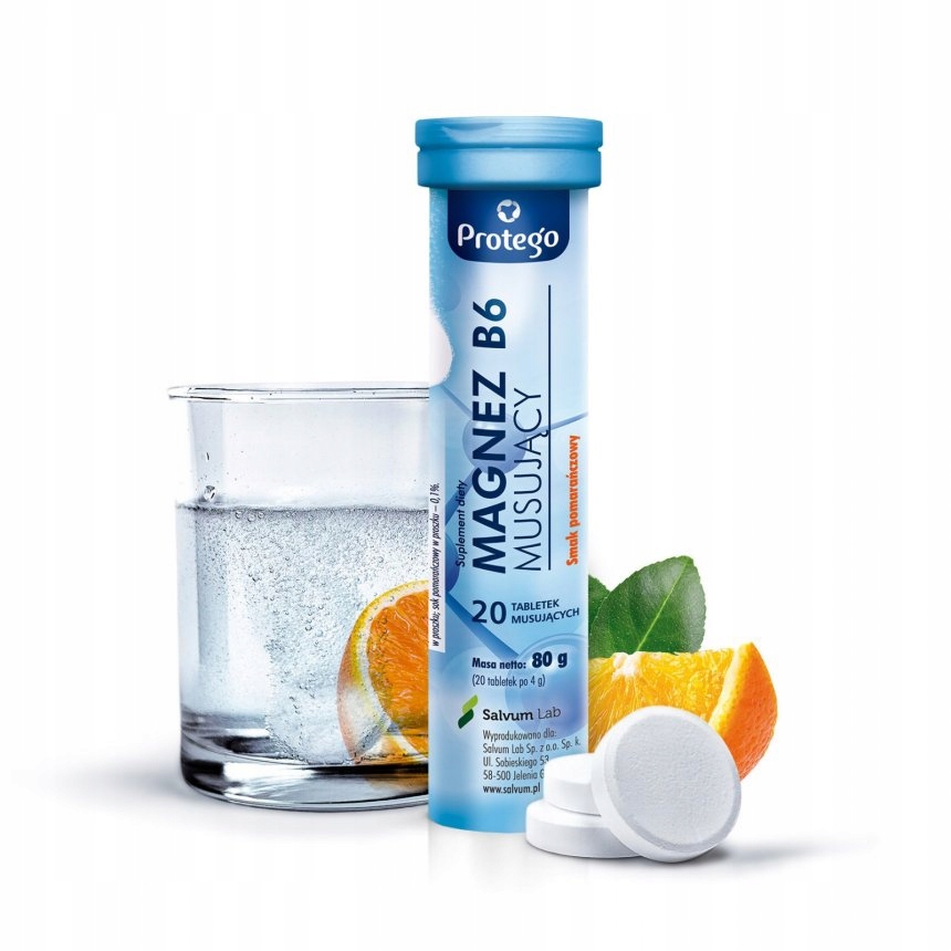 Protego Magnez + B6 Na Zmęczenie 20 Tabletek Musujących