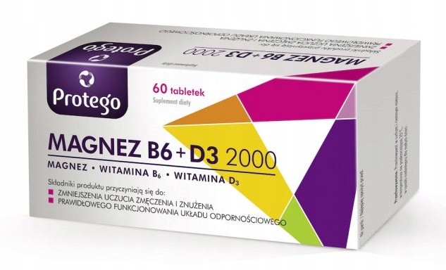 Protego Magnez B6 + D3 2000 60 Tabletek