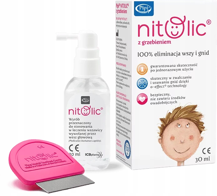 Pipi Nitolic Spray Na Wszy 30 ml z grzebieniem