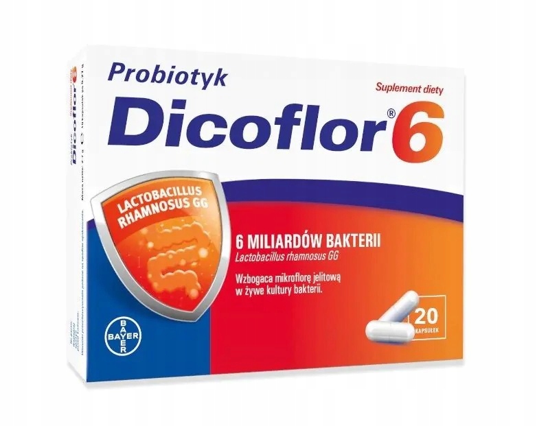 Dicoflor 6 Miliardów Bakterii Probiotyk 20 Kapsułek