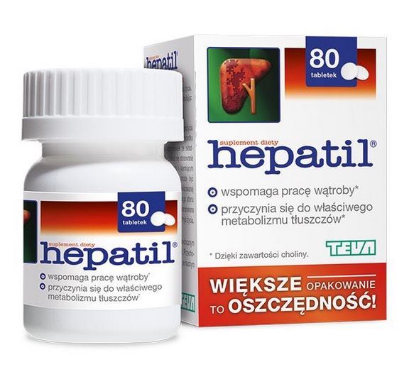 Hepatil Zdrowa Wątroba Ornityna Cholina 80 tabl