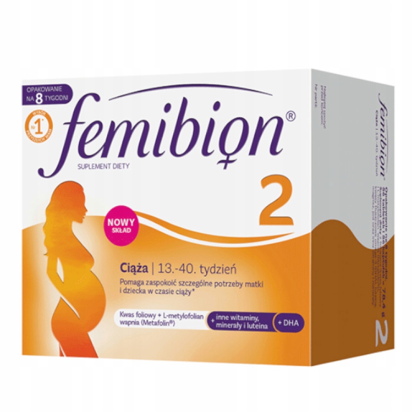 Femibion 2 Kwas Foliowy DHA Jod Biotyna 56 Tabl + 56 Kaps