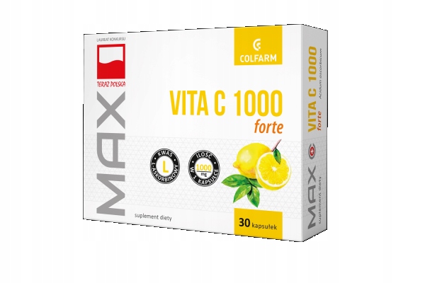 Max Vita C1000 Forte Duża Dawka Witaminy C 30 Kapsułek