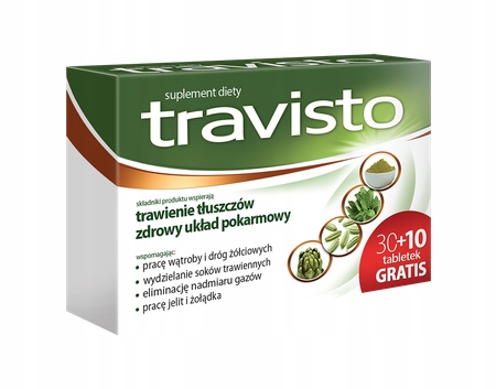 Travisto Wsparcie Trawienia I Układu Pokarmowego 40 Tabletek