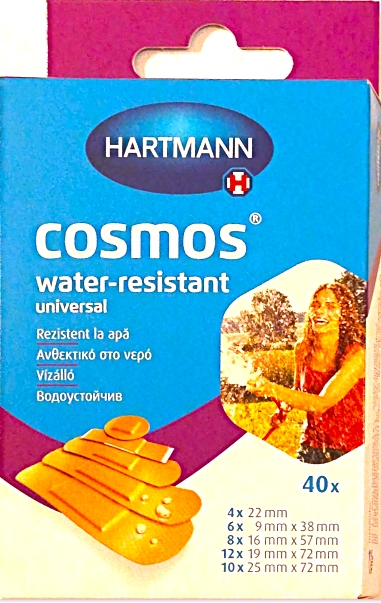 HARTMANN Wodoodporne Plastry 5 Rozmiarów 40 szt.