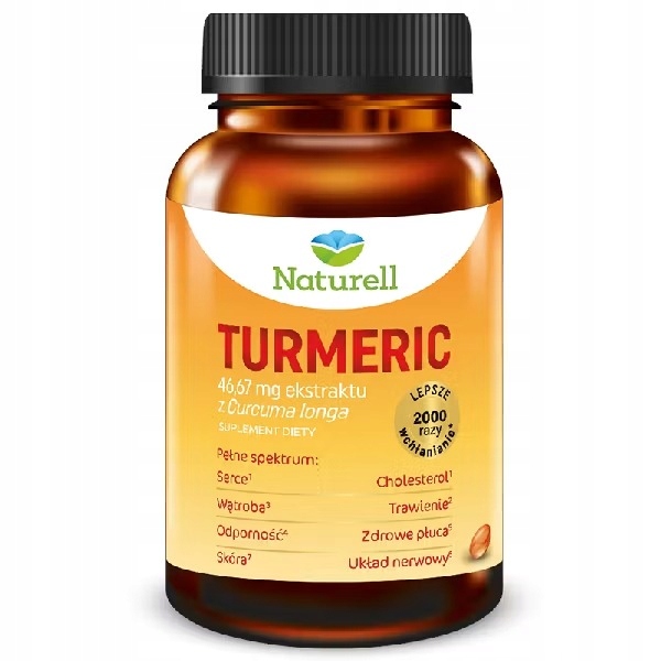Naturell Turmeric Wyciąg Z Kurkumy 60 Kapsułek