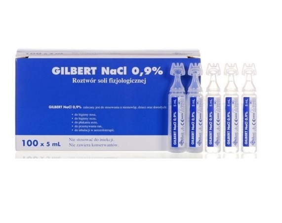 Gilbert NaCl 0.9% Roztwór Soli Fizjologicznej 100 ampułek