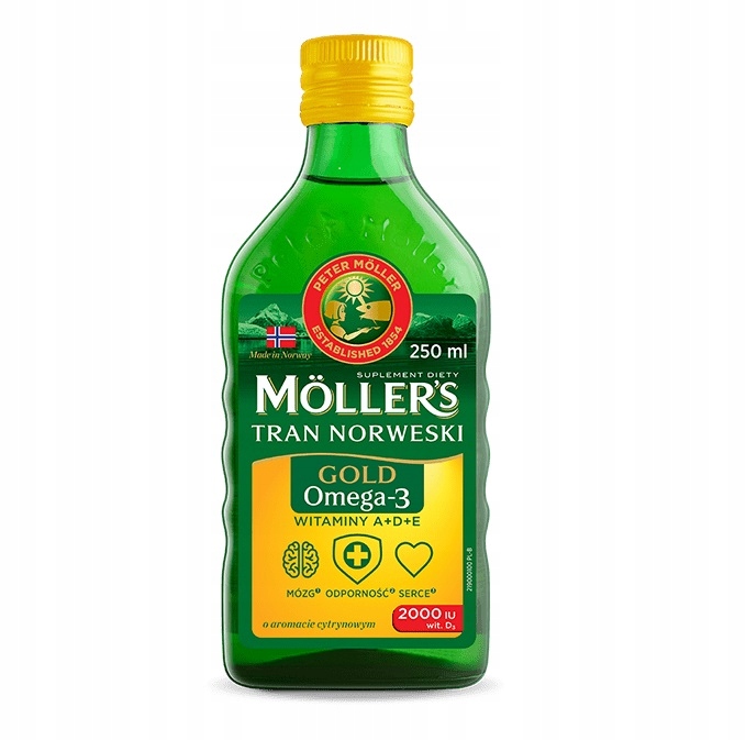 Moller's Gold Omega-3 Tran Norweski Cytryna 250 ml