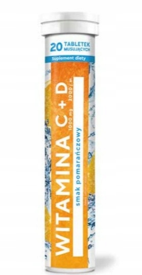 Witamina C 1000mg + D 2000 j.m. smak pomar