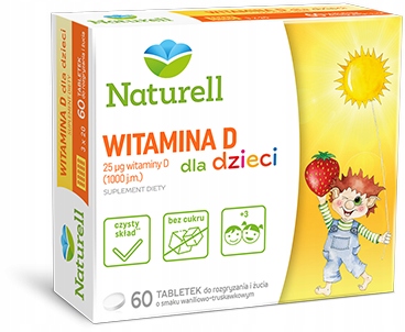 NATURELL Witamina D dla dzieci tabl. 60tab