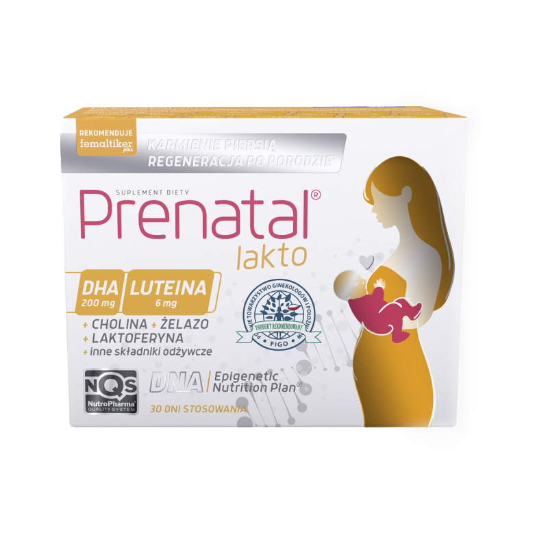 Prenatal Lakto Witaminy Do Stosowania W Okresie Laktacji 30+30 Kapsułek