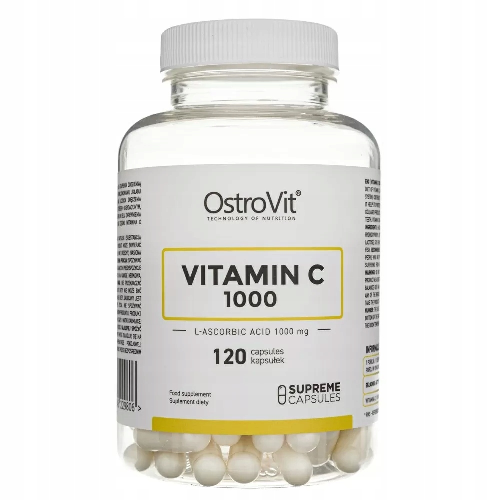 OstroVit Vitamin C1000 Wsparcie Odporności I Antyoksydacji 120 Kapsułek