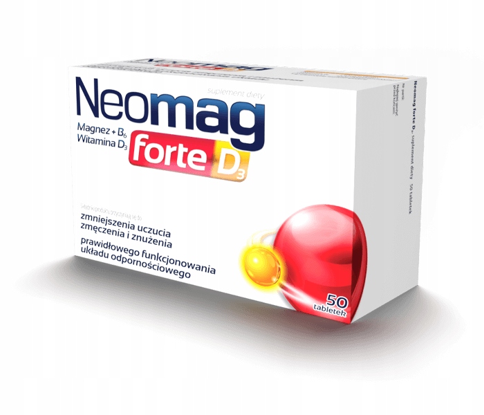 Neomag Forte Magnez + B6 Witamina D3 50 Tabletek