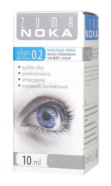 Zuma Noka Ulga Dla Oczu 0,2% Hialuronianu Krople Nawilżające 10ml