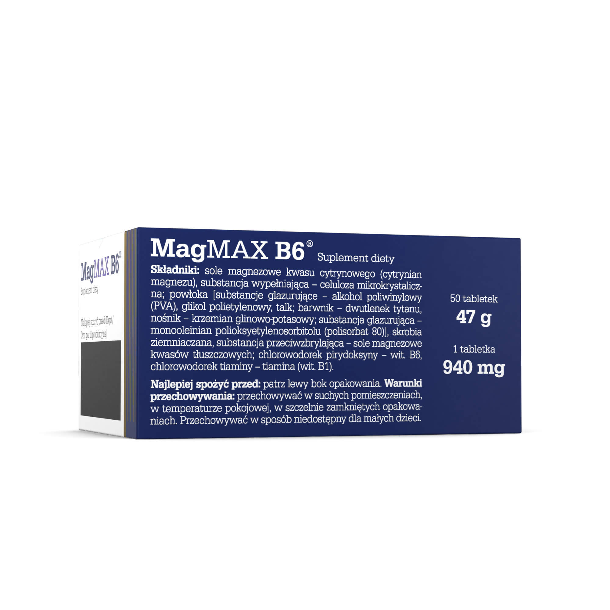 Olimp MagMAX B6 687mg Cytrynianu Magnezu 50 tabl.