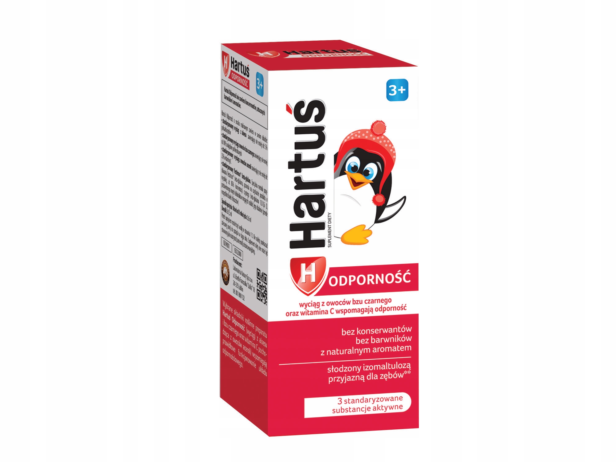 Hartuś Odporność Dla Dzieci Syrop Malinowy 120 ml