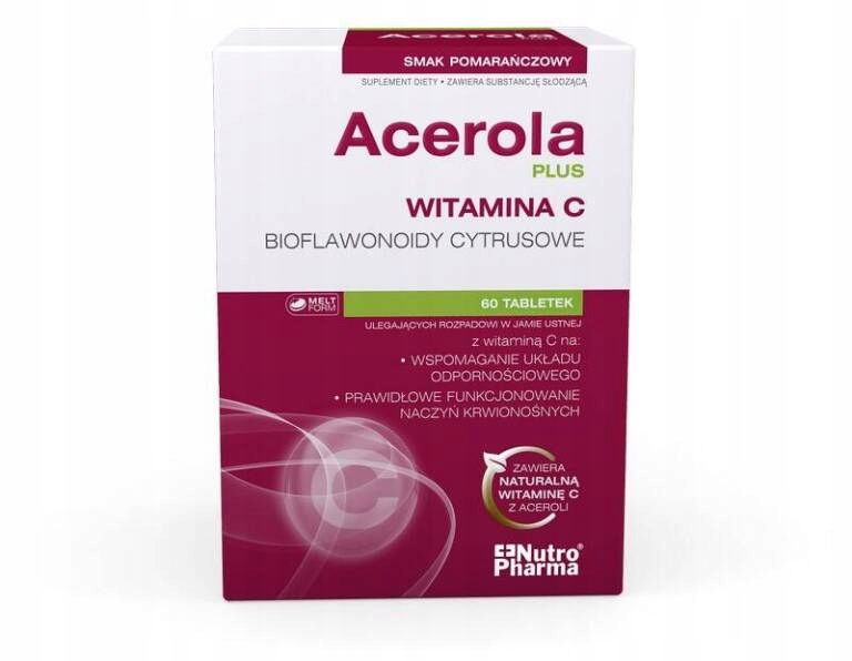 Acerola Plus Z Witaminą C I Bioflawonoidami Cytrusowymi 60 Tabletek