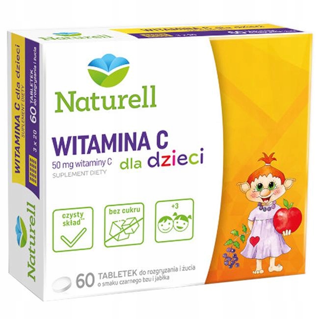NATURELL Witamina C dla dzieci tabl. 60tab