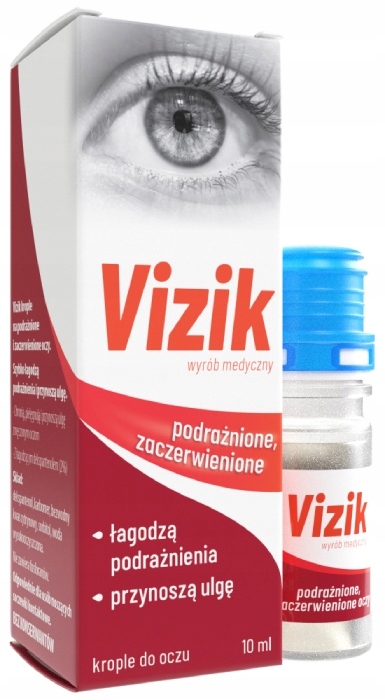 Vizik krople na podrażnione i zaczerwienio