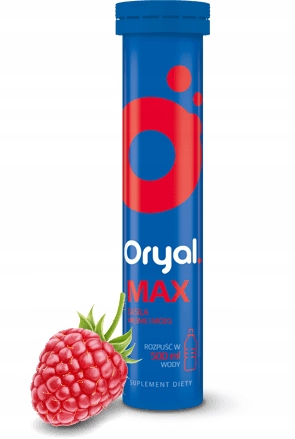 Oryal Max Elektrolity Nawodnienie Organizmu Malinowe 15 Tabletek Musujących