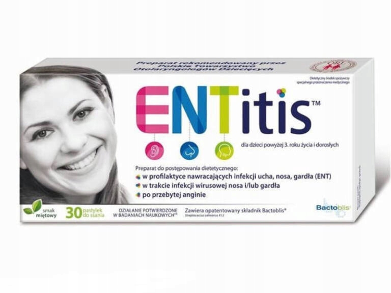 Entitis Miętowy 30 Pastylek