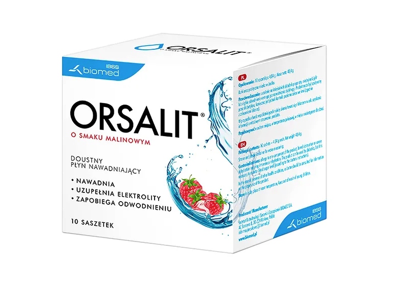 Orsalit Elektrolity O Smaku Malinowym 10 Saszetek