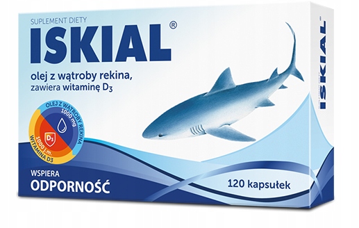 Iskial Olej Z Wątroby Rekina +D3 Odporność 120kaps
