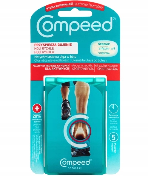 Compeed Plastry Na Pęcherze Na Piętach Ulga 5 szt.