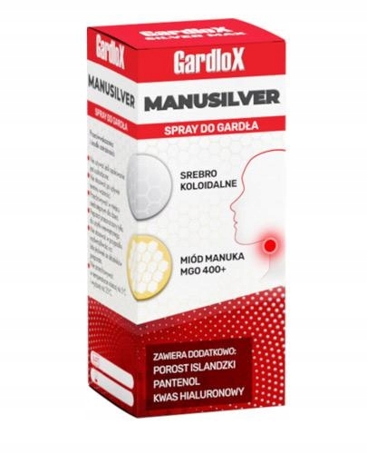 Gardlox Manusilver Spray Na Infekcje Górnych Dróg Oddechowych 30ml
