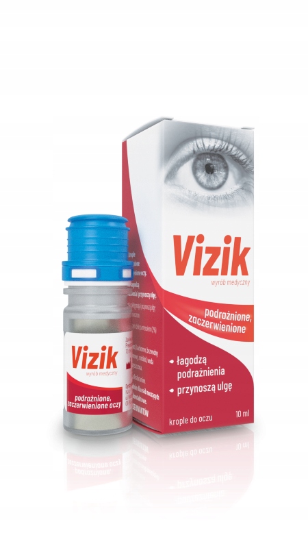 Vizik krople na podrażnione i zaczerwienio