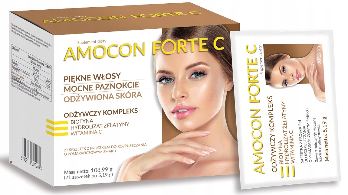 Amocon Forte C Biotyna Zdrowe Włosy 21 Saszetek