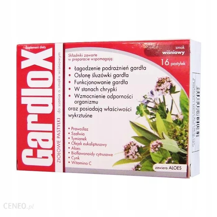 Gardlox Ziołowe pastylki smak wiśniowym pa