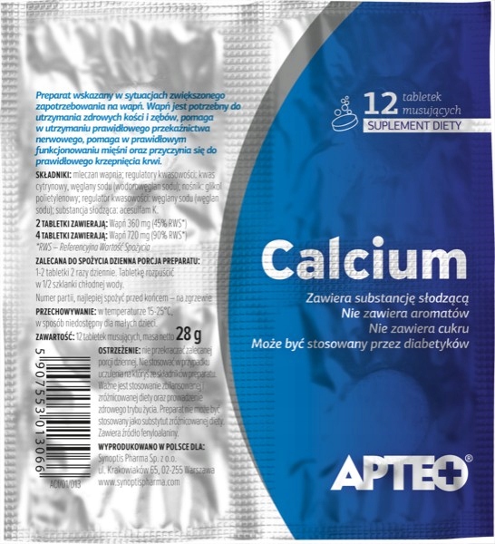 Calcium w folii APTEO tabl.mus.dosp.roztw.