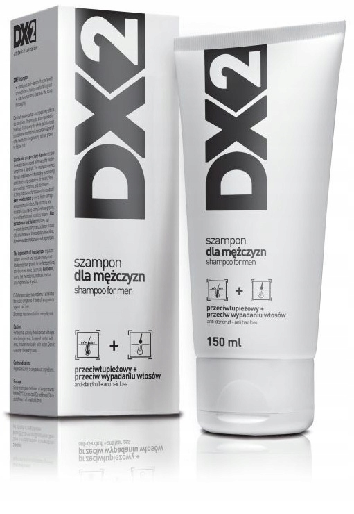 DX2 Szampon Biały Przeciw Łupieżowy Dla Mężczyzn 150ml
