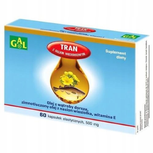 Tran z olejem wiesioł. kaps. 60kaps.(blist