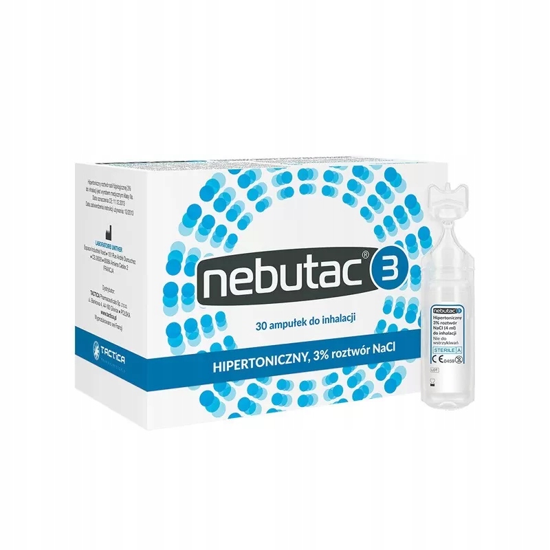Nebutac 3 Hipertoniczny Roztwór Do Inhalacji 3% 30 Ampułek x 4ml