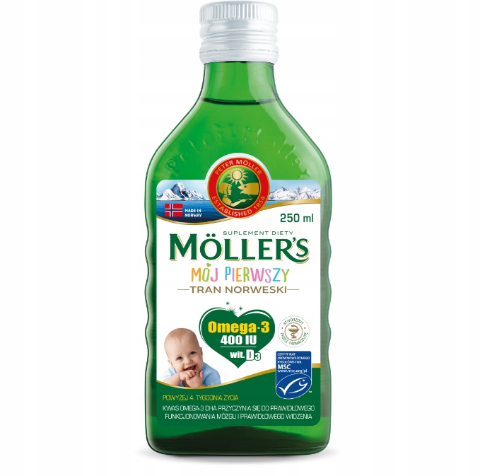 Moller's Mój Pierwszy Tran Norweski Dla Dzieci 250 ml