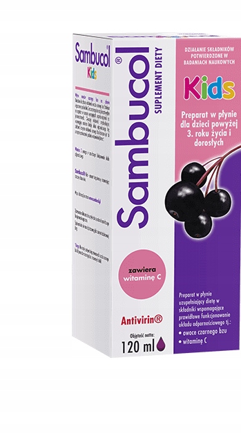 Sambucol Kids Odporność Witamina C Czarny Bez 120m