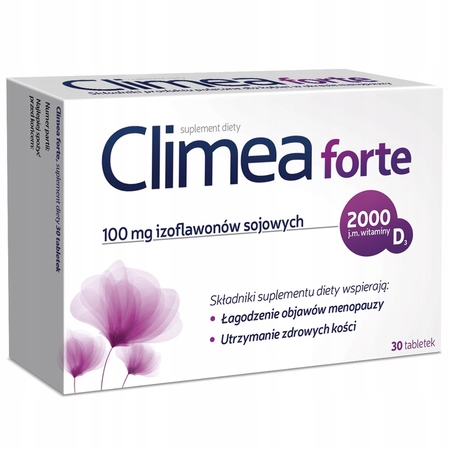 Climea Forte Menopauza Izoflawony Sojowe 30 Tabletek