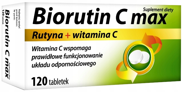 MBM Biorutin C Max Rutyna Witamina C 120 tabletek