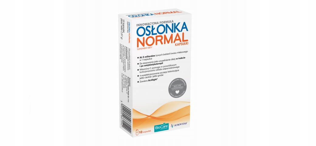 Osłonka Normal Synbiotyk 5 Miliardów Bakterii 10 Kapsułek