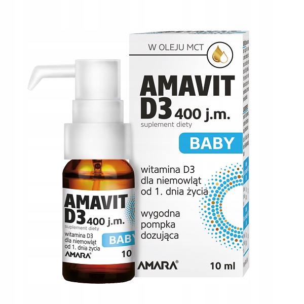 Amavit D3 BABY 400 j.m. płyn 10 ml