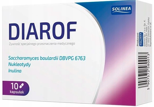 Diarof Mikroflora Jelitowa Biegunka Podróżnych 10 Kapsułek