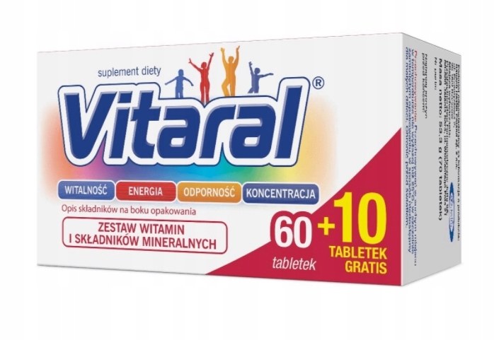 Vitaral Witaminy I Minerały 60 Tabletek
