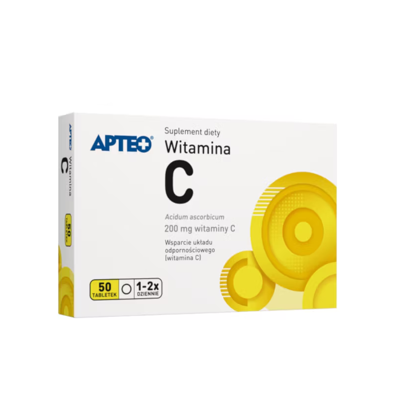 Apteo Witamina C 200mg Wsparcie Odporności 50 Tabletek